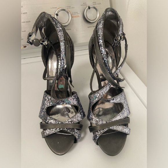Guess sparkly tall heels women’s strappy size 6m - Picture 1 of 7